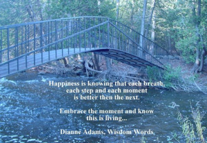 Wisdom Words Photos are Inspirational Quotes written by Dianne Adams ...