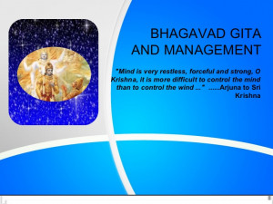 Bhagavad Gita and Management