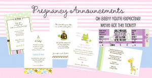 Personalized Pregnancy Announcement Cards in many themes and styles ...