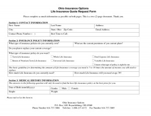 ... Insurance Options Life Insurance Quote Request Form Please complete