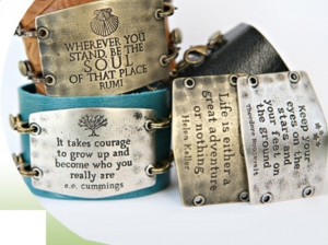 Quotes on bracelets