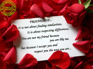 It Is Not about Finding Similarities ~ Friendship Quote