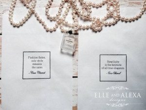 10 Coco Chanel Famous Quote Favor Bags Engagement by LoveyByElle, $11 ...