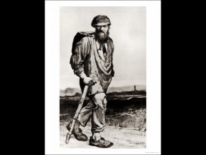 Jean Valjean Illustration from 'Les Miserables' by Victor Hugo 1862