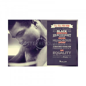 Muhammad Ali Quote Remembered Sports Poster Print - 36x24