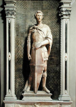 Image: Donatello - St. George in a niche with a relief of St. George ...