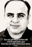 Al Capone Kind Word And A Gun Quote Poster Masterprint