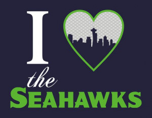 Heart the Hawks Print, Seattle Seahawks Print, Football Print ...