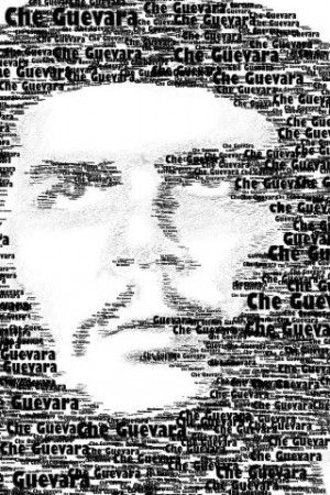 Che Guevara Typography Portrait iPhone 5 Wallpaper