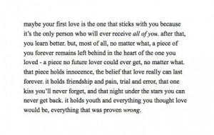 Maybe Your First Love Is The One That Sticks With You Because It’s ...