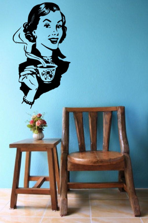 Pin Up Girls Quotes Pin up girl with coffee dec.