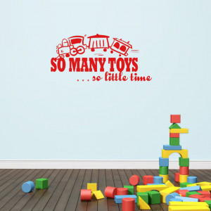 So Many Toys Kids Wall Sticker Quote QU071