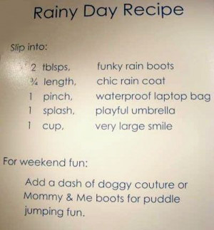 rainy day recipe