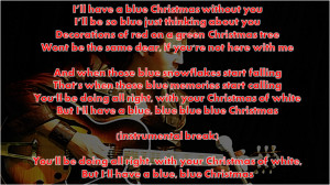 ... christmas elvis presley blue christmas lights lyrics to blue christmas