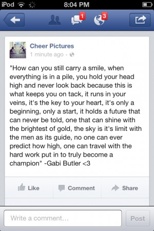 This is from a video of Gabi Butler but i believe is written by a ...