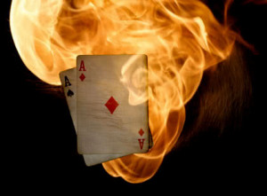 Burning Ace Card
