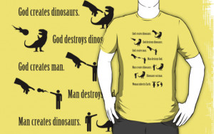 God Creates Dinosaurs (Jurassic Park quote) white design by jezkemp ...
