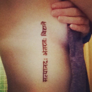 ... for this image include: amazing, perfect, quotes, tattoo and sanskrit