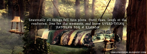 Eventually all things fall into place- Life Quote FB Cover