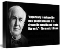 Thomas Edison Quote Canvas Decor, C anvas Wall Art, Huge Print A1 ...