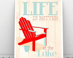 Life is Better at the Lake Print, I nstant Download, Digital Print ...