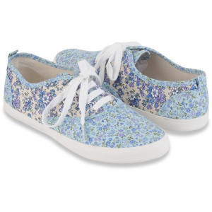 Contrast Floral Tennis Shoes ($4.99) liked on Polyvore