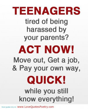 Teenagers Quotes | Teenagers Quotes About Parents: Hilarious Quotes ...