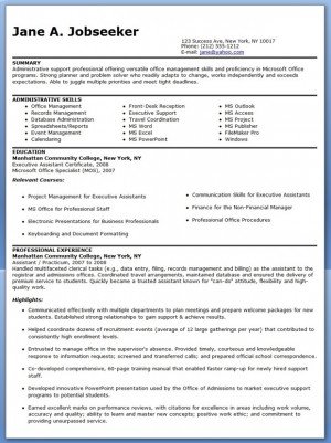 administrative assistant skills resume