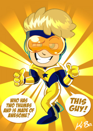 Booster Gold Art Card by kevinbolk