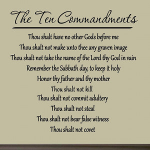 The Ten Commandments Wall Decals Quotes Words Sayings Home Decor