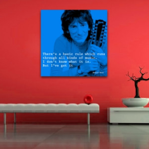 rolling stones ronnie wood quote square wall art