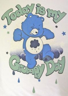 Worn - Care Bears Today Is My Grumpy Day White 100% Soft Cotton Ladies ...