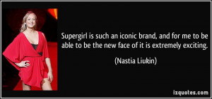 ... able to be the new face of it is extremely exciting. - Nastia Liukin