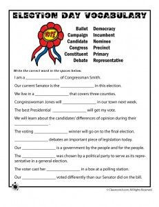 Printable Election Day worksheets More