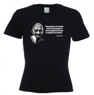 Gandhi Quote Womens Vegetarian T-Shirt