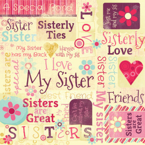 Karen Foster Design - Sisters Collection - 12 x 12 Paper - Sisters Are ...