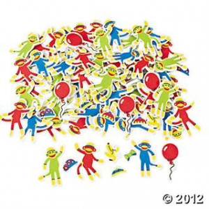 Sock Monkey Self-Adhesive Shapes, Foam Shapes, Art & Craft Supplies ...
