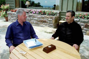 Ehud Barak with President Clinton