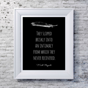 ... Quote Typography Print - Black and White - This Side of Paradise