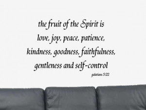 The Fruit of the Spirit... Bible Verse Quote Galatians 5:22 Vinyl Wall ...
