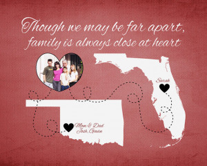 Gift for Family, Mom and Dad - Long Distance Family - 8x10 Print ...