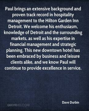 Dave Durbin - Paul brings an extensive background and proven track ...