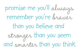 Winnie the Pooh Quote: I also used this in my upstairs gallery wall ...