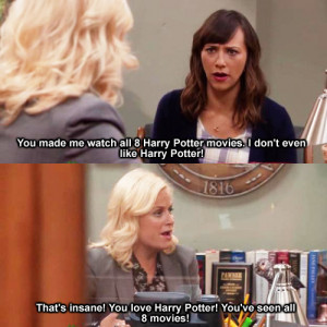harry potter parks and rec amy poehler rashida jones funny pic