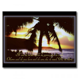 hawaiian quotes and sayings postcard