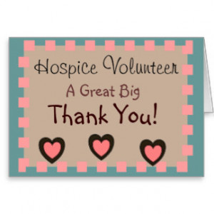 Hospice Volunteer Thank You Cards
