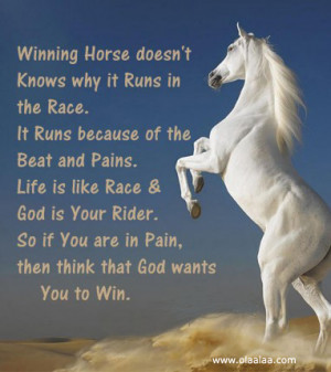 Nice life and motivational quotes-thoughts-pain-rider-race-win