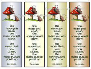 Reading Quotes For Kids Bookmarks Printable bookmarks, mice