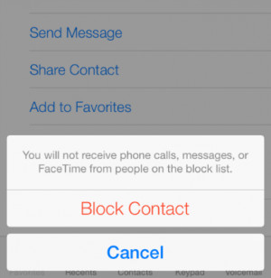Blocking Phone Calls Iphone