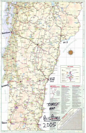 detailed vermont road map